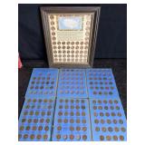 LINCOLN HEAD PENNIES IN FRAME & BOOKLETS OVER 160