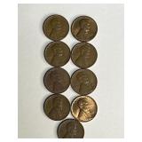 1940ï¿½s WHEAT PENNY COINS 9 TOTAL