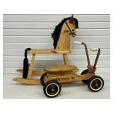 Radio Flyer Maple Wood Tiny Trike + Rocking Horse