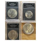 THREE 1976 EISENHOWER DOLLARS, 2 OF THEM