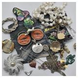 Costume Jewelry w/ Dowell & Seahorses Lot
