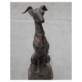 Tall Cast Whippet Dog Hitching Post