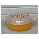 VINTAGE ORANGE PYREX FRIENDSHIP 1.5 QT. COVERED
