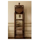 Victorian Hanging Mirror Back Etagere / Curio