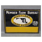 Vtg Maryland Farm Bureau Member Metal Sign