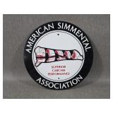 Porcelain Anamel American Simmental Assoc Sign