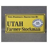 Utah Farmer Stockman Metal Sign