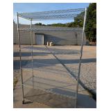 6 Tier Rolling Chrome Rack