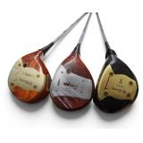 Vtg Woods Drivers Persimmon Wilson Darbie RH Golf