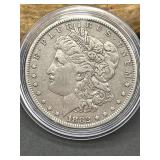 1882 MORGAN SILVER DOLLAR COIN