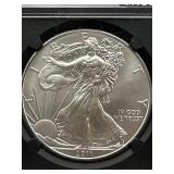 2011W BURNISHED SILVER EAGLE DOLLAR COIN MS 69