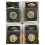 4 BRILLIANT UNCIRCULATED SUSAN B ANTHONY DOLLAR