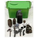 GRENADE & SHELL PARTS IN SMALL STERILITE TOTE