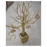 Golden Money Tree w/ Razorback Ornaments