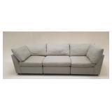 Neutral Sectional Sofa by Bassett w/ Ottoman