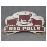 Red Polls Beef Cattle License Plate Plaque