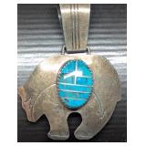 Navajo LTB Loren Thomas Begay Sterling Turquoise