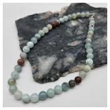 Amazonite Beaded Necklace w/ Sterling Clasp