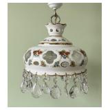 Vintage Bohemian Czech Cased Glass Chandelier w/