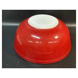 Vtg Pyrex 404 4 Qt. Red Mixing Bowl w/ Wear as