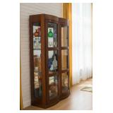 Vintage Double Bow-Front Display Cabinet