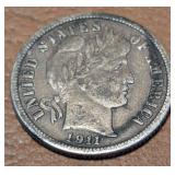1911- D Barber Dime