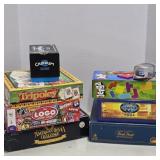 BOARD GAMES: ARKANSAS TRIVIA, LOGO, TRIPOLEY,