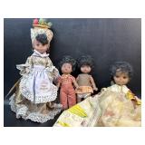 4 Vintage Black / African American Dolls ,
