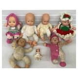 VINTAGE BABY DOLLS ALL IN NEED OF A BATH