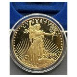 1933 GOLD PLATED DOUBLE EAGLE REPLICA BY NATIONAL