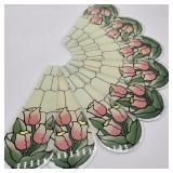 Set of 8 I.E.M. 1988 Glass Tulip Lamp Shades