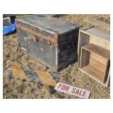 Wooden Trunk, Boxes & Signs