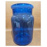 Cobalt Apothecary Jar With Lid 9m Bubbles