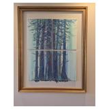 4-Piece Original Art Srrounded by Gold Frame