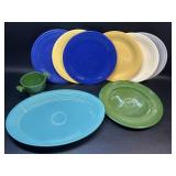 Vintage Fiesta Fiestaware Plates, Platter & Sugar