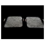 2 NOS Decorative Accent Trays