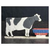 VINTAGE CAST ALUMINUM TRIPLE F FEEDS SIGN W/