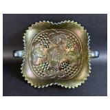 Northwood Carnival Glass Dish w/ Handles