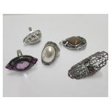Womens Fashion Rings Stretch Bands Costume