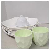 2- TEALIGHT FROSTED GLASS CUPS, LITTLE RABBIT