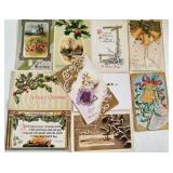 11 Antique Postcards