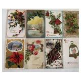 8 Antique Christmas Postcards