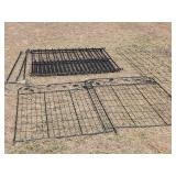 Three Meatl Garden Fence Panels + Two, +++