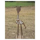 Metal Yard Art Giraffe