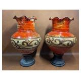 2 Mexican Style Vases