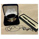 Brighton Sorority Row Silver Plated Pearl Heart