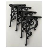 4 Cast Iron Shelf Brackets Supports