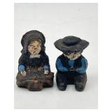 VINTAGE CAST-IRON MINIATURE HAND PAINTED AMISH