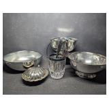 Silverplate Bowls , Silver Plated Shell Caviar