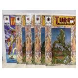 5 Valiant Comic Books Turokw & Harbinger